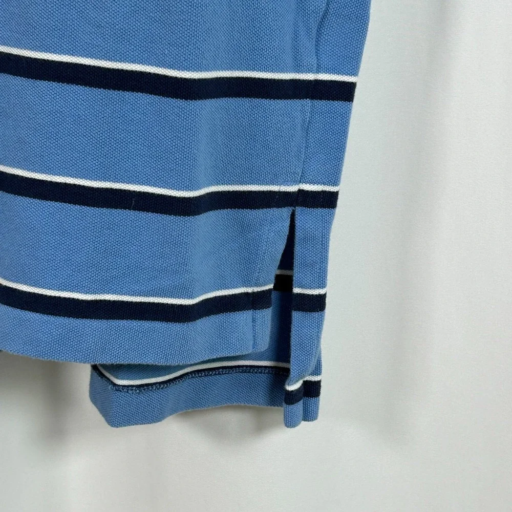Polo by Ralph Lauren Men's XL Shirt Baby Blue w Blue & White Stripes 100% Cotton